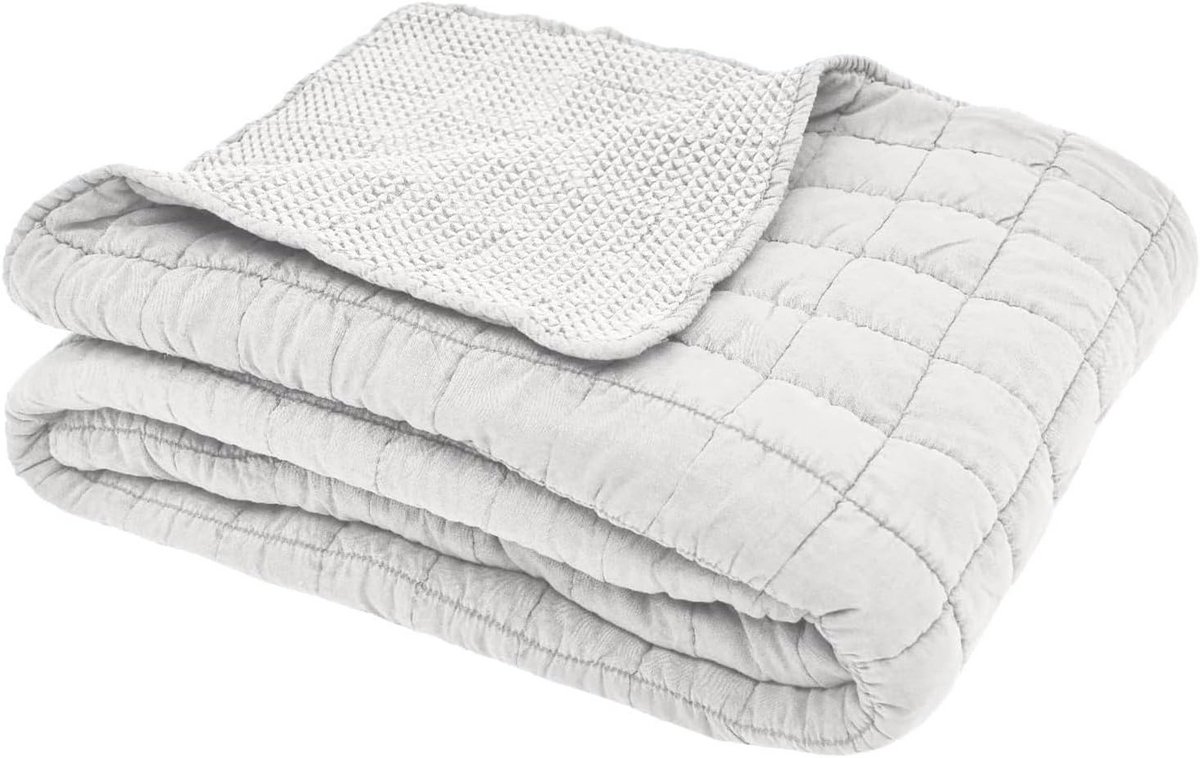 Zachte Gewatteerde Wafeldeken voor Slaapbank - Luxe Warmte en Comfort 200x150 cm