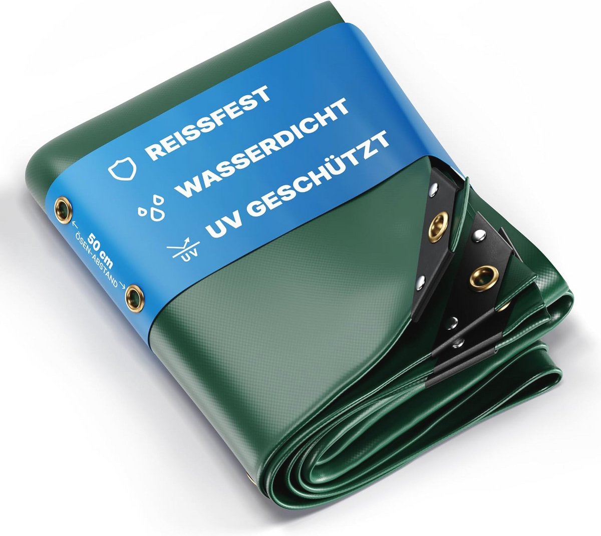 Premium Waterdicht Afdekzeil 400x800cm – UV Bestendig en Scheurvast PVC Zeil voor Tuin, Bouw en Meer – Winterbestendig Groen