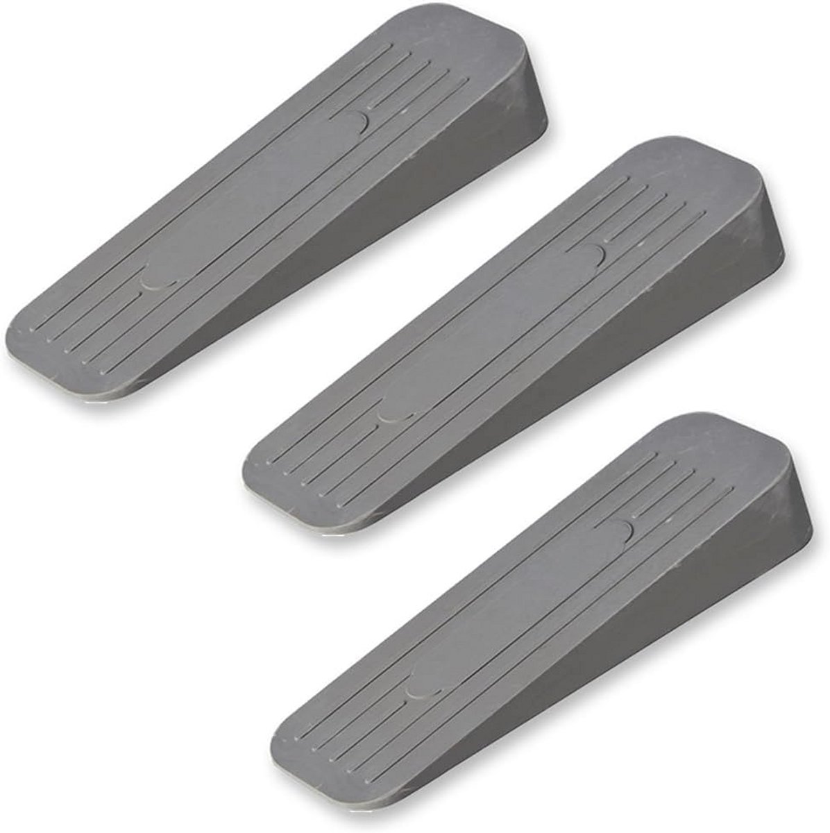 Robuuste rubberen deurstopper 3 stuks - Antislip, duurzaam, 12 x 3,5 x 2 cm