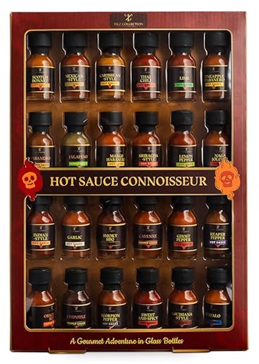 Hot Sauce Adventskalender – 24 Dagen Chili Saus Set – Pittig Cadeau voor Mannen & Vrouwen – Chili Challenge