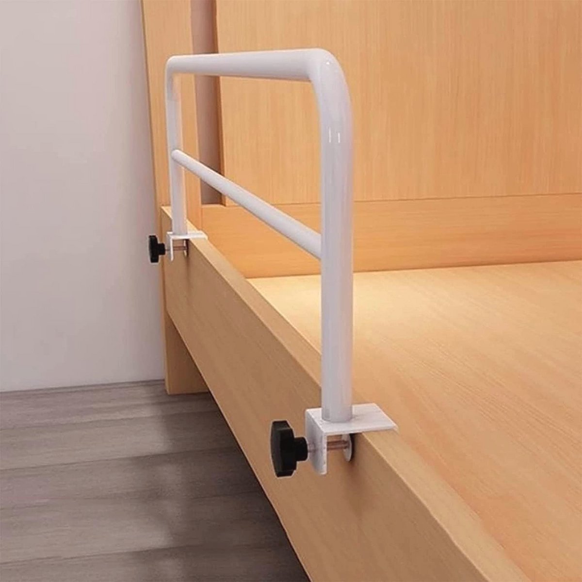 Verstelbare Bedrail - Veiligheidshandgreep Bed - Ondersteuning Bij Opstaan - Boren Niet Nodig - Tot 120 cm - Zwart