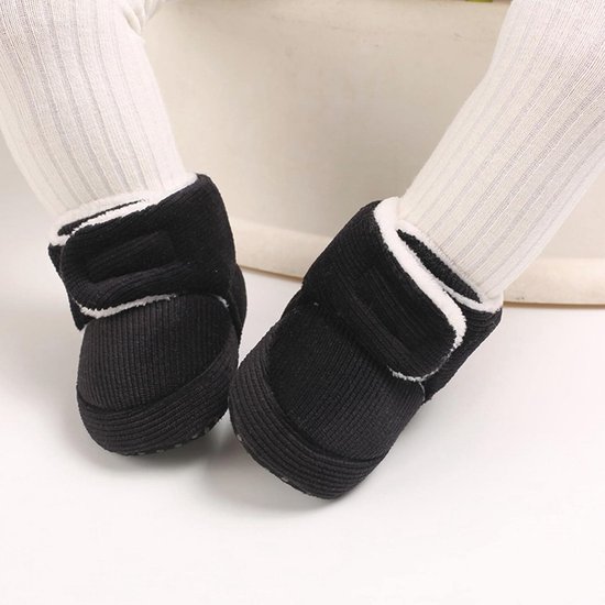 Fleece Babybooties voor Nieuweborn, Warme en Antislip Zolen voor Winter, Verstelbare Skoen voor Kruipende Baby's van 0-18 Maanden — afbeelding 3