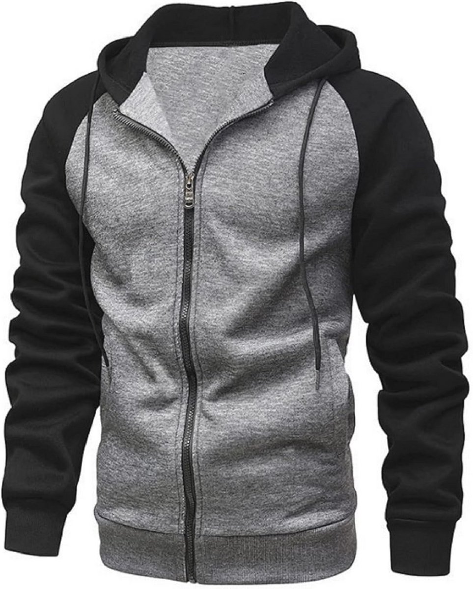 Heren Hoodie Zip Up Fleece Lichtgewicht Lange Mouw