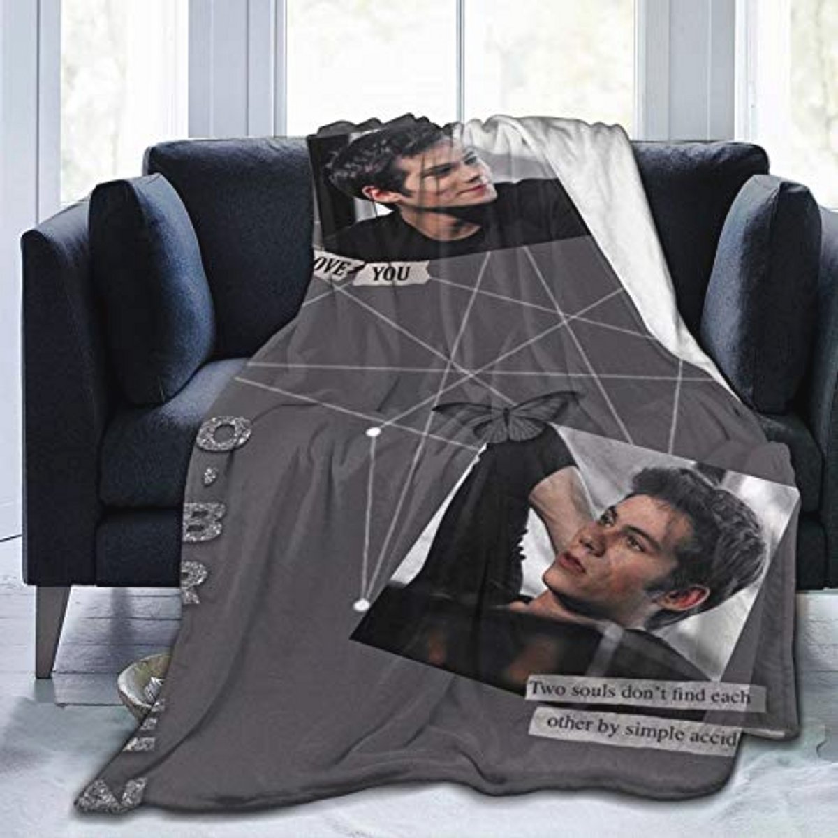 Ultra zachte flanellen fleece plaid - 127 x 101 cm - Lichtgewicht en warm voor woonkamer en slaapkamer