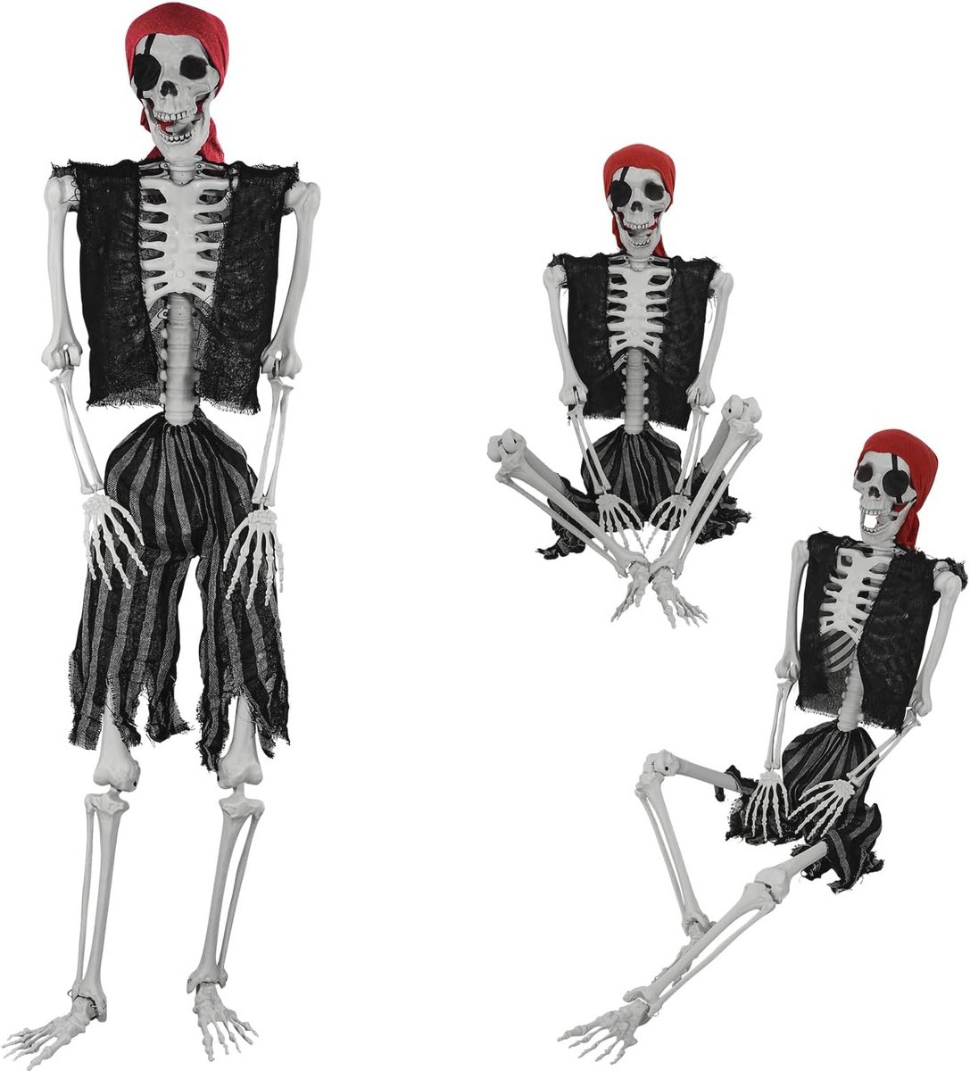 Levensgroot Halloween Skelet met Beweegbare Gewrichten - Perfect voor Feestdecoratie en Tuin