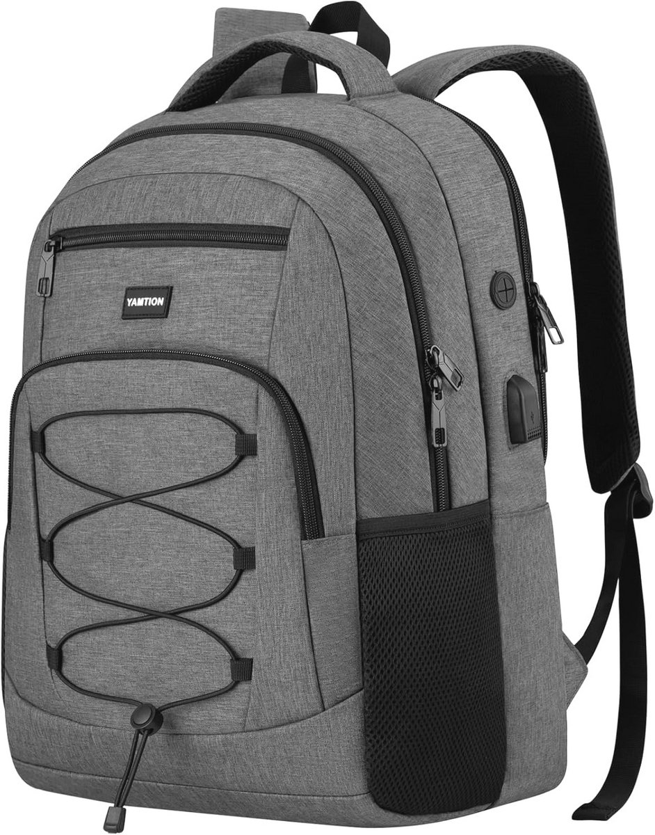 Schoolrugzak voor volwassenen met laptophoes en USB-poort