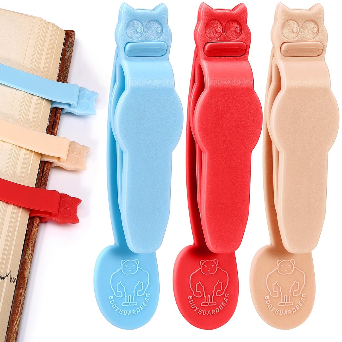 IMPERATORIS® Duimlegger - Boek Openhouder - Paginahouder - Bladwijzer - Bookmark - Boek Accesoires - Bladzijde Houder - Leesring - 3 stuks