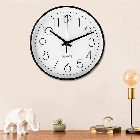 Horloge Murale Silencieuse 30 Cm – Motif Femme En Robe Dorée, Sans Tic-tac, Décoration élégante Pour Salon