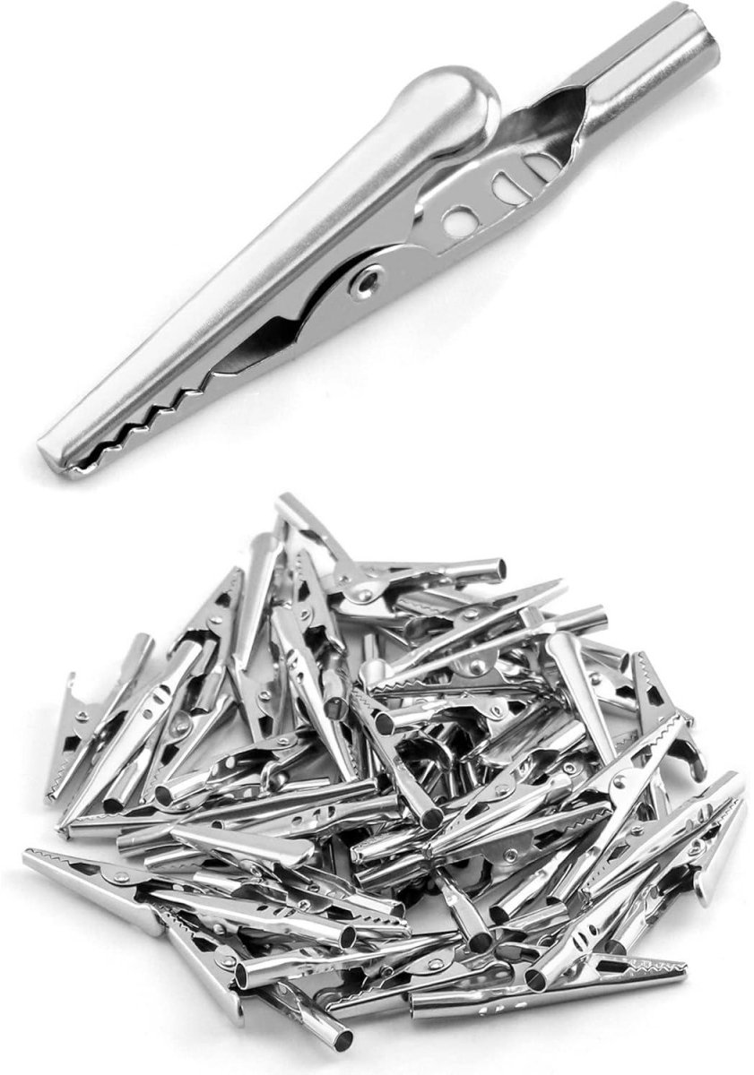 GELLDG 60 metalen krokodillenklemmen - metalen krokodillenklemmen - elektrische testklemmen - testklemmen voor laboratorium- en elektrische testen - lengte 50 mm