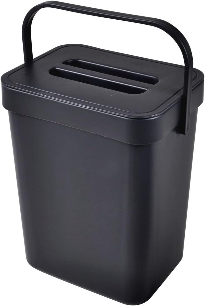 Compost Afvalemmer - Ophangbaar en Herpositioneerbaar - 3L - Antraciet