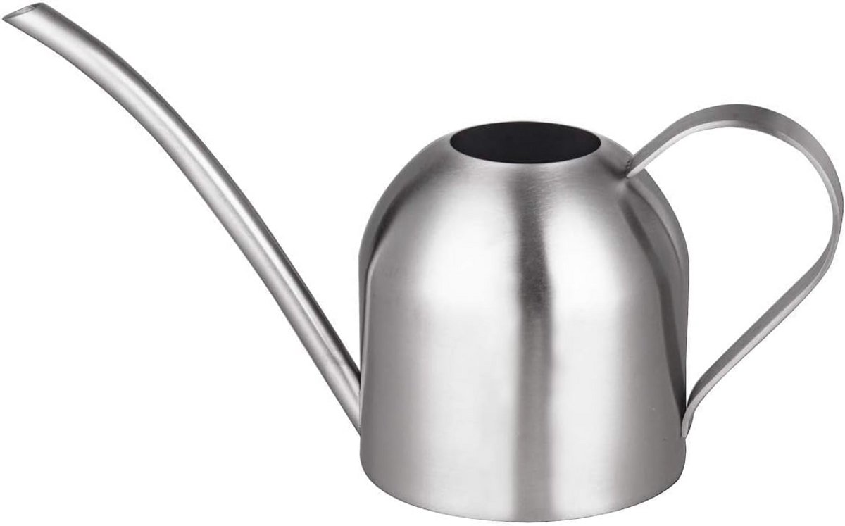 Moderne geborstelde roestvrijstalen gietkan 450ml - Perfect voor planten op tafel of kantoor