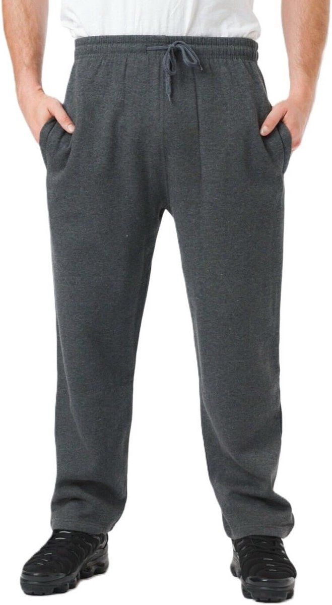 Open Hem Fleece Joggers - Comfortabele Plain Bottoms 280 GSM