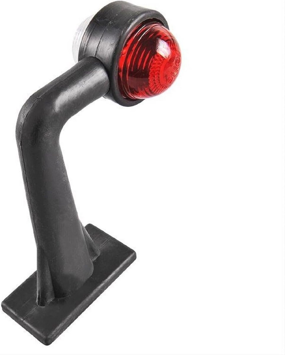 Contourlamp Rood/Wit 185 mm - Rechthoekige Positielamp voor Aanhangers
