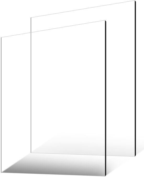 VEVOR 2x Plaques acryliques Plexiglas 610x914 mm Plaques en plastique transparent 6 mm d'épaisseur