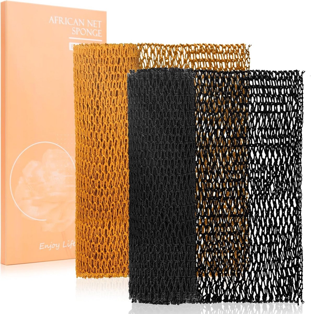 Exfoliërende Rugscrubber en Douche Spons - XL 80 cm - 2 Stuks