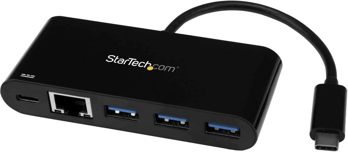 3 Poorts USB 3.0 Hub met Gigabit Ethernet en Power Delivery - 5Gbps Dongle