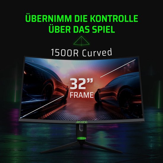 32 inch Gebogen QHD Gaming Monitor - 180Hz, 1ms Reactietijd, HDR 10, FreeSync/G-Sync Compatibel van Merkloos — afbeelding 4