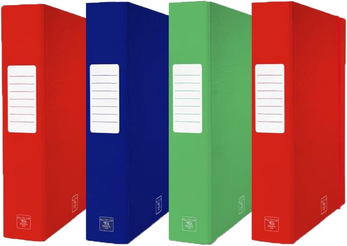 Set van 4 Documentenmappen met Elastiek - Projectmappen D5 Formaat