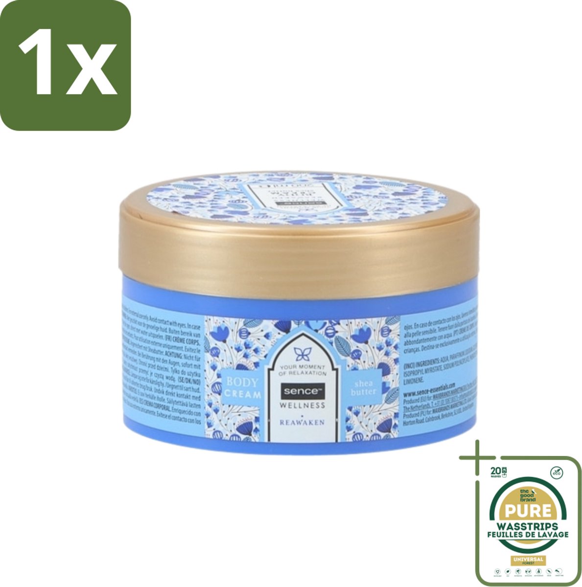1 x Sence - Reawaken - Bodycrème - Wellness - 200 ml- Bodycrème - Hydratatie - Huid Verzorging - Wellness Crème - Zachte Huid