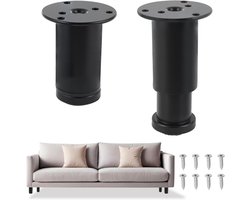 Verstelbare Metalen Meubelpoten Set van 2 voor Banken en Kasten