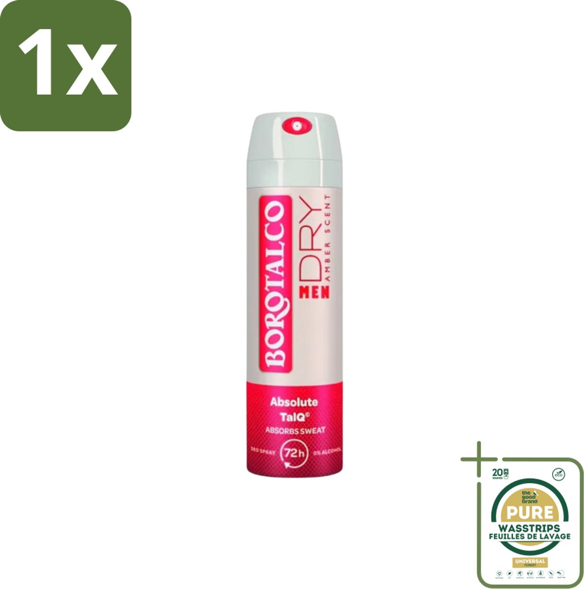 1 x Borotalco – Deodorant Spray – Men Amber Geur – 150 ml- Koffiezetapparaat - Koffiezetapparaat - Koffiezetapparaat