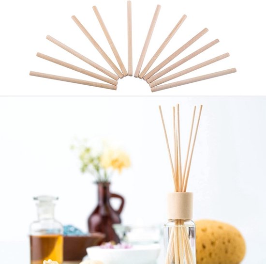 EULAPGOE 100 Houten Stokjes – Rond, 300x5 Mm, Natuurlijk Hout, Gepolijst, Ideaal Voor Knutselen, Modelbouw En DIY