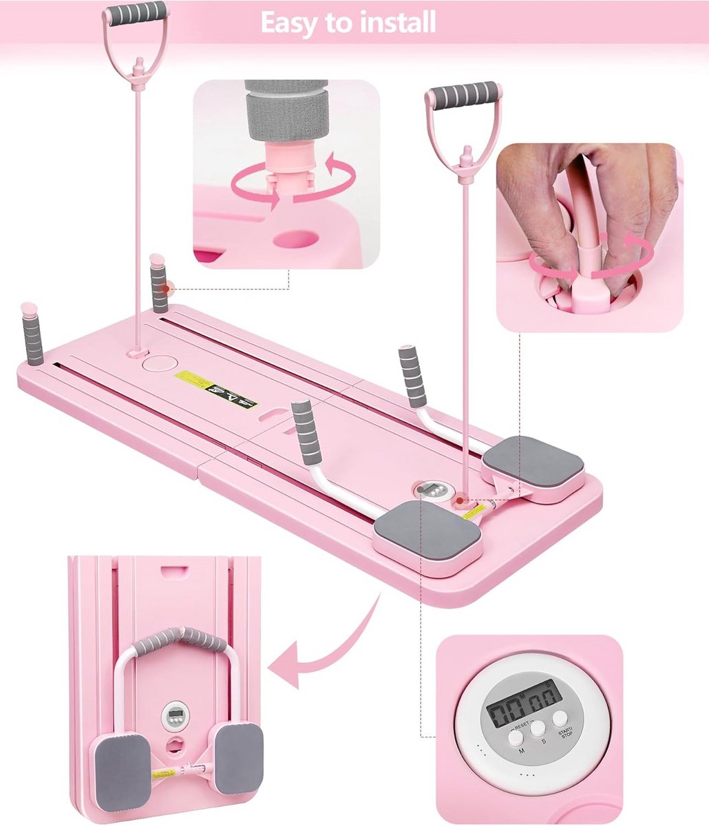 Draagbaar Pilates Reformer Board voor - afbeelding 2