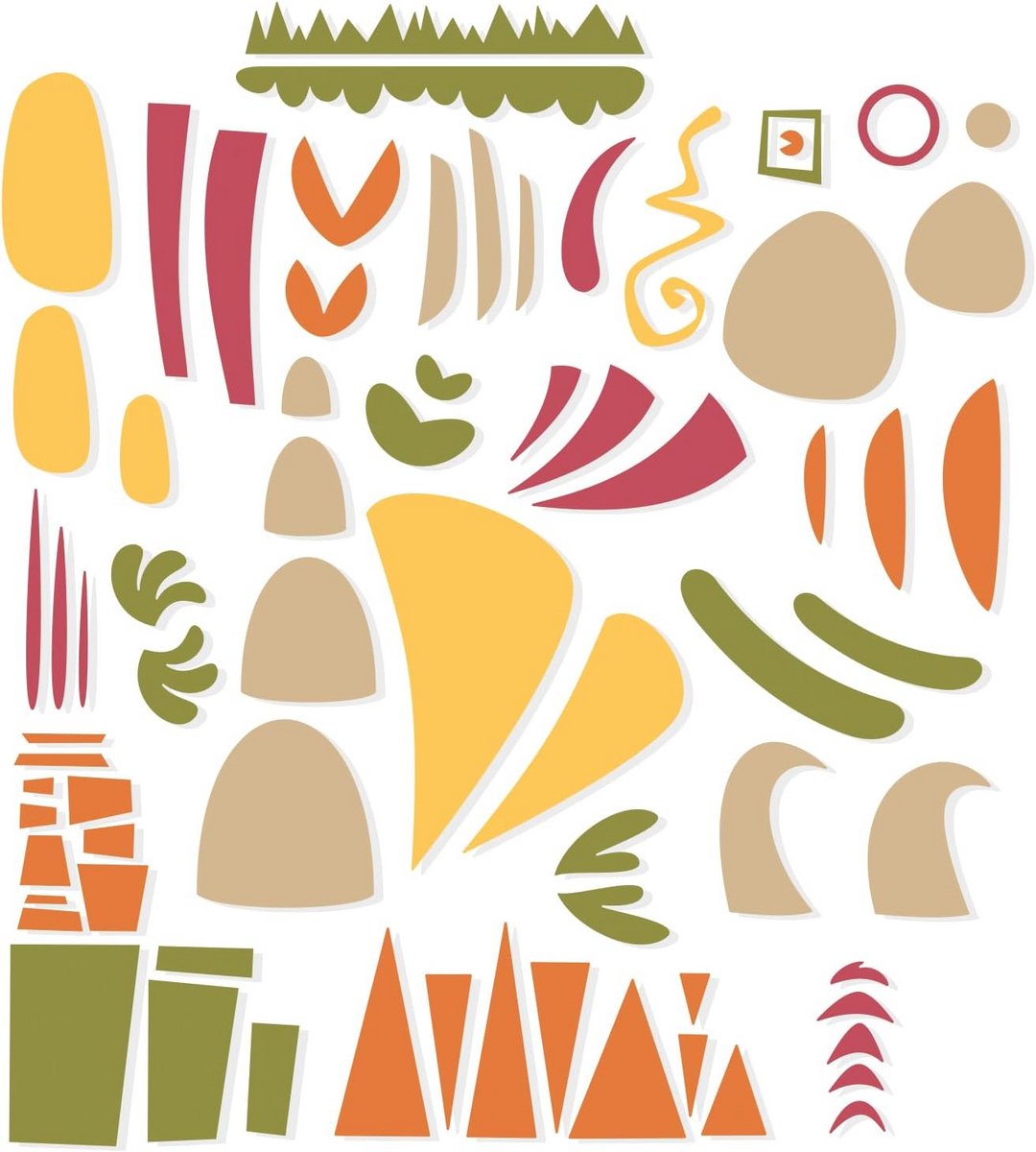 Dunne Snijmallen Set 5 Stuks Voor Doodles | Metaal voor Scrapbooking en Kaarten Maken