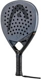 Grijze padelracket met zwarte details, 'HEAD SPEED PRO' tekst en een grafisch patroon.