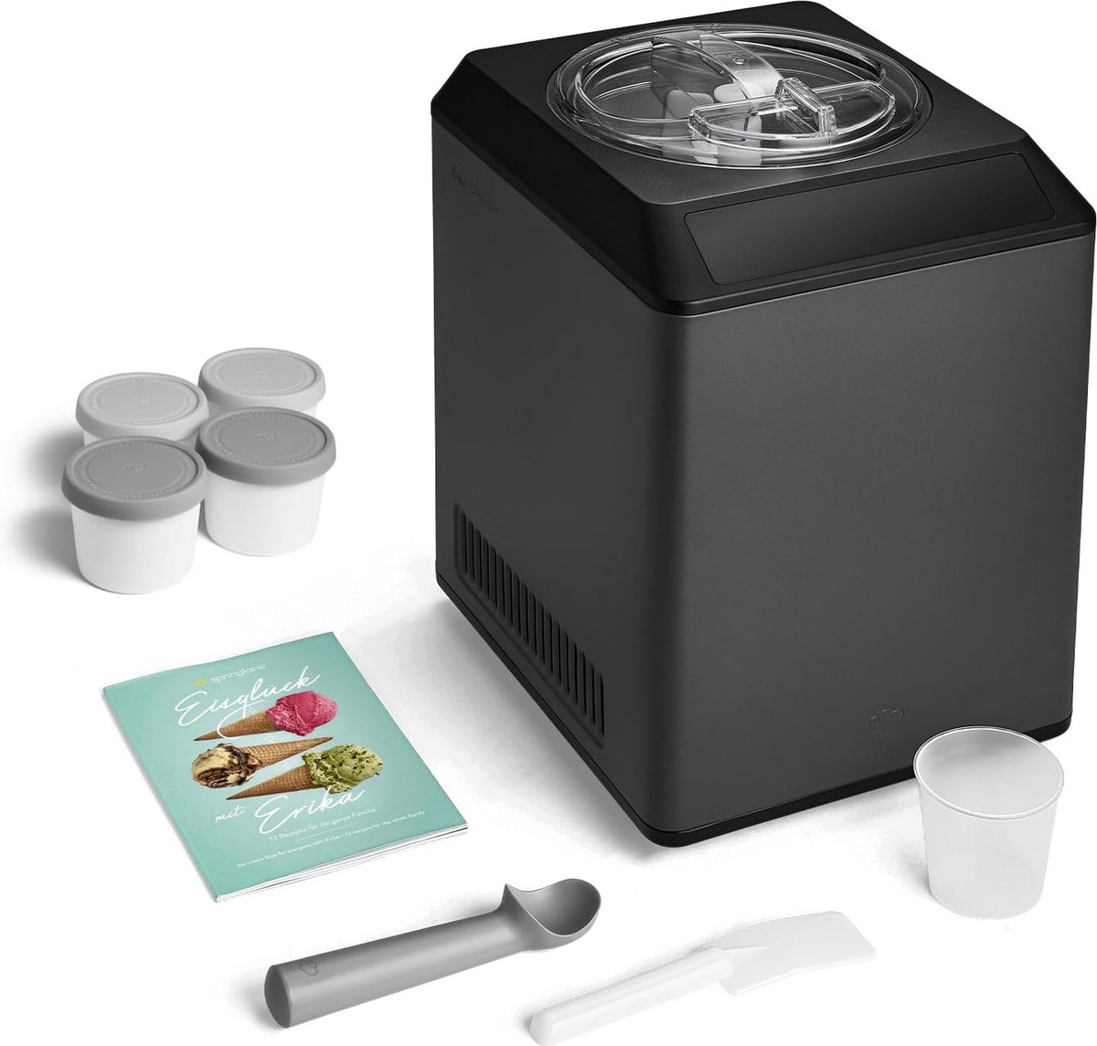 IJsmachine en Yoghurtmaker met Zelfkoelende Compressor 2,5 L en Roestvrijstalen Container