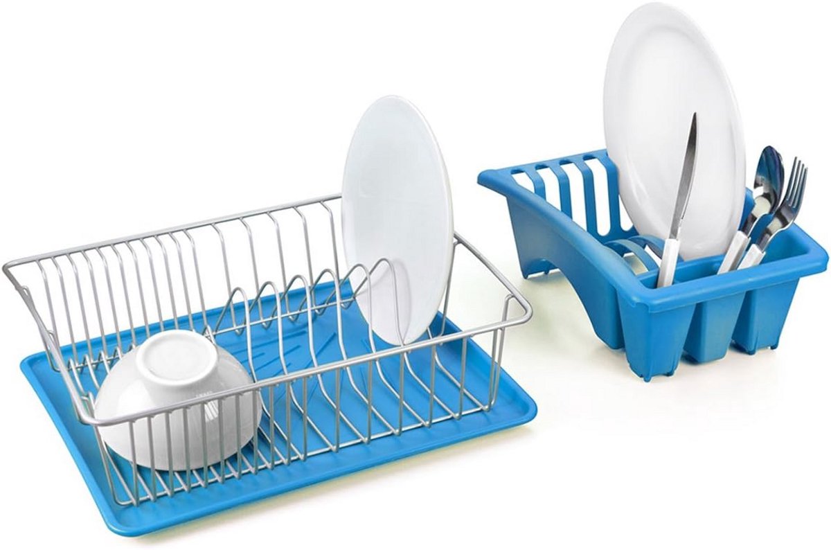 Kunststof Afdruiprek met Lekbak - Compact Keukenhulp
