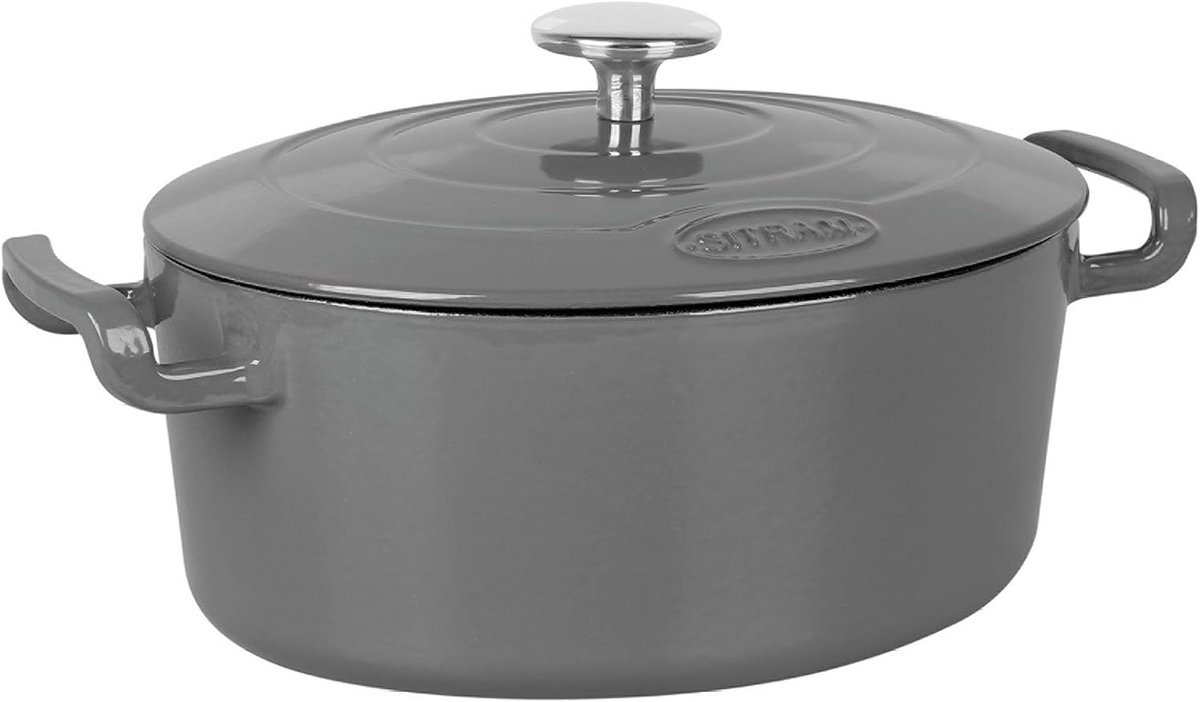 Ovale Braadpan van Gietijzer (26 cm) - 4 Liter - Geschikt voor Inductie