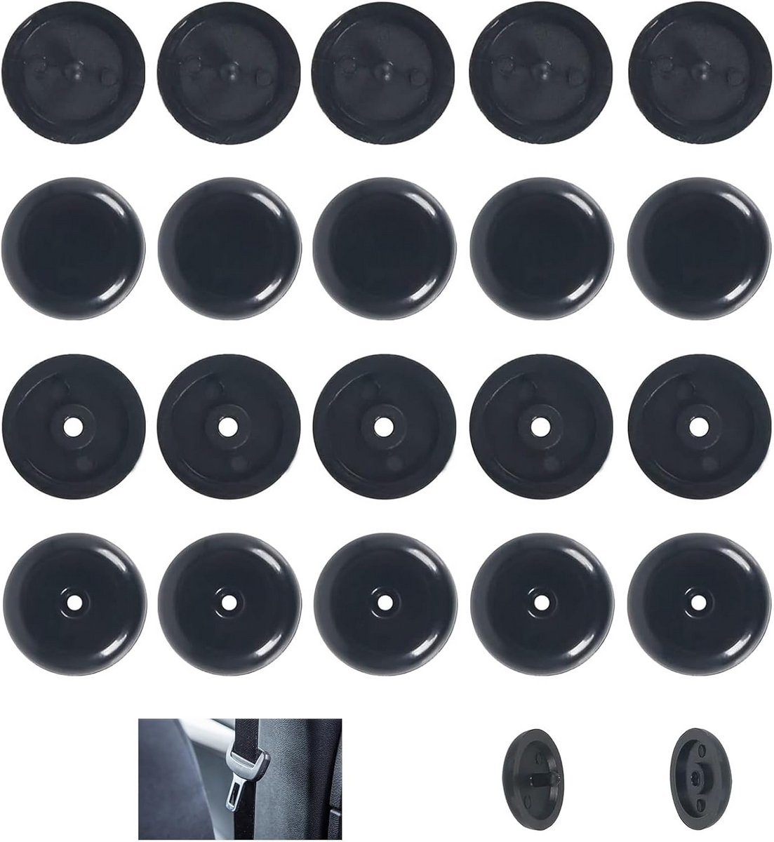20 Stuks Gordelstoppers Auto Kunststof | Universele Veiligheidsgordel Clips voor Meer Comfort