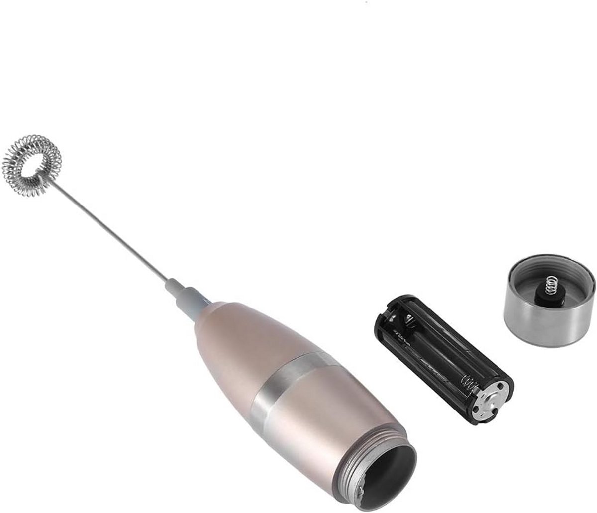 Elektrische Melkopschuimer RVS - Draadloze Handmixer voor Warme & Koude Melk, Cappuccino en Latte Macchiato