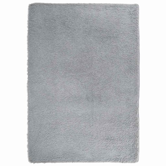 vidaXL - Poils hauts - tapis - poils longs - 160x230 - cm - polyester - gris clair