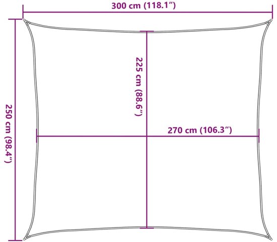 vidaXL - Voile d'ombrage - 160 - g/m² - rectangulaire - 2,5 x 3 - m - PEHD - couleur sable