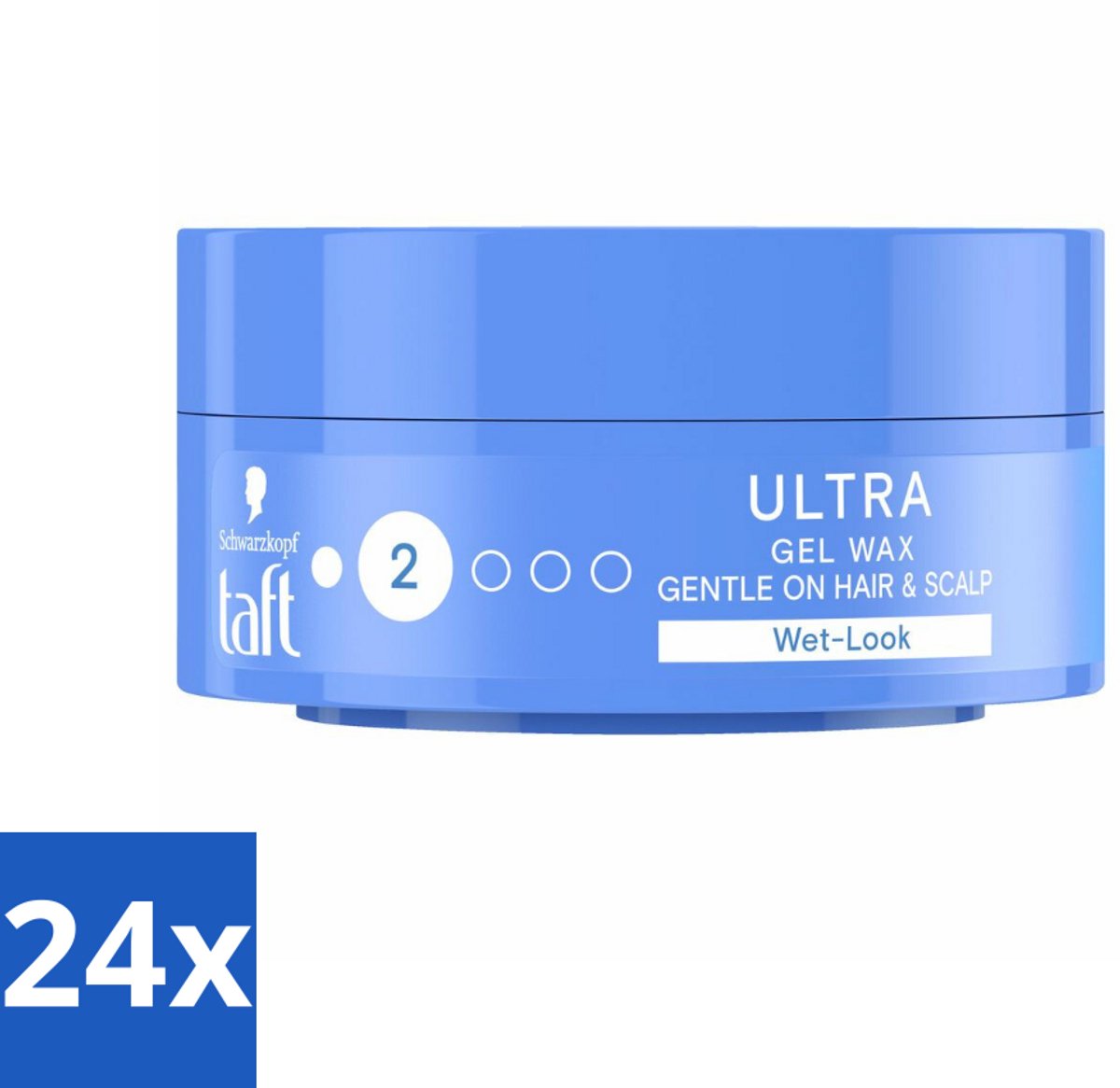 24 x Taft - Ultra 2 - Gel Wax - Wetlook - 75 ml - Haarproducten - Stylinggel - Haarwax - Glans - Controle