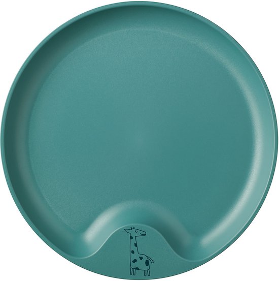 Mepal Mio Kinderbord - Magnetronbestendig - Met greep - Kinderservies - Deep turquoise