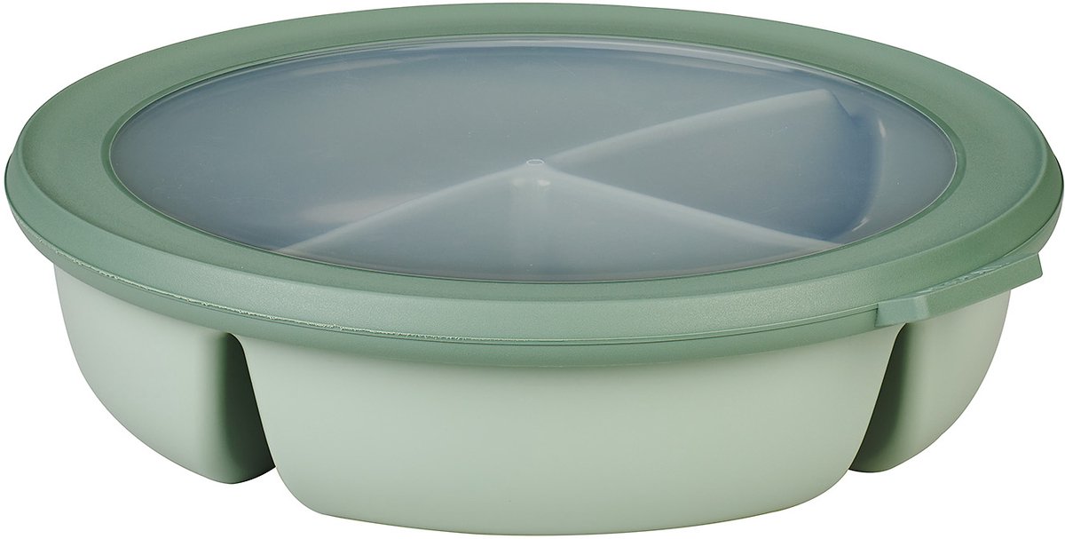 Mepal - Multikom Cirqula vershouddoos - 3-vaks bento bowl - 250 ml 250 ml & 500 ml - Rond - Nordic sage
