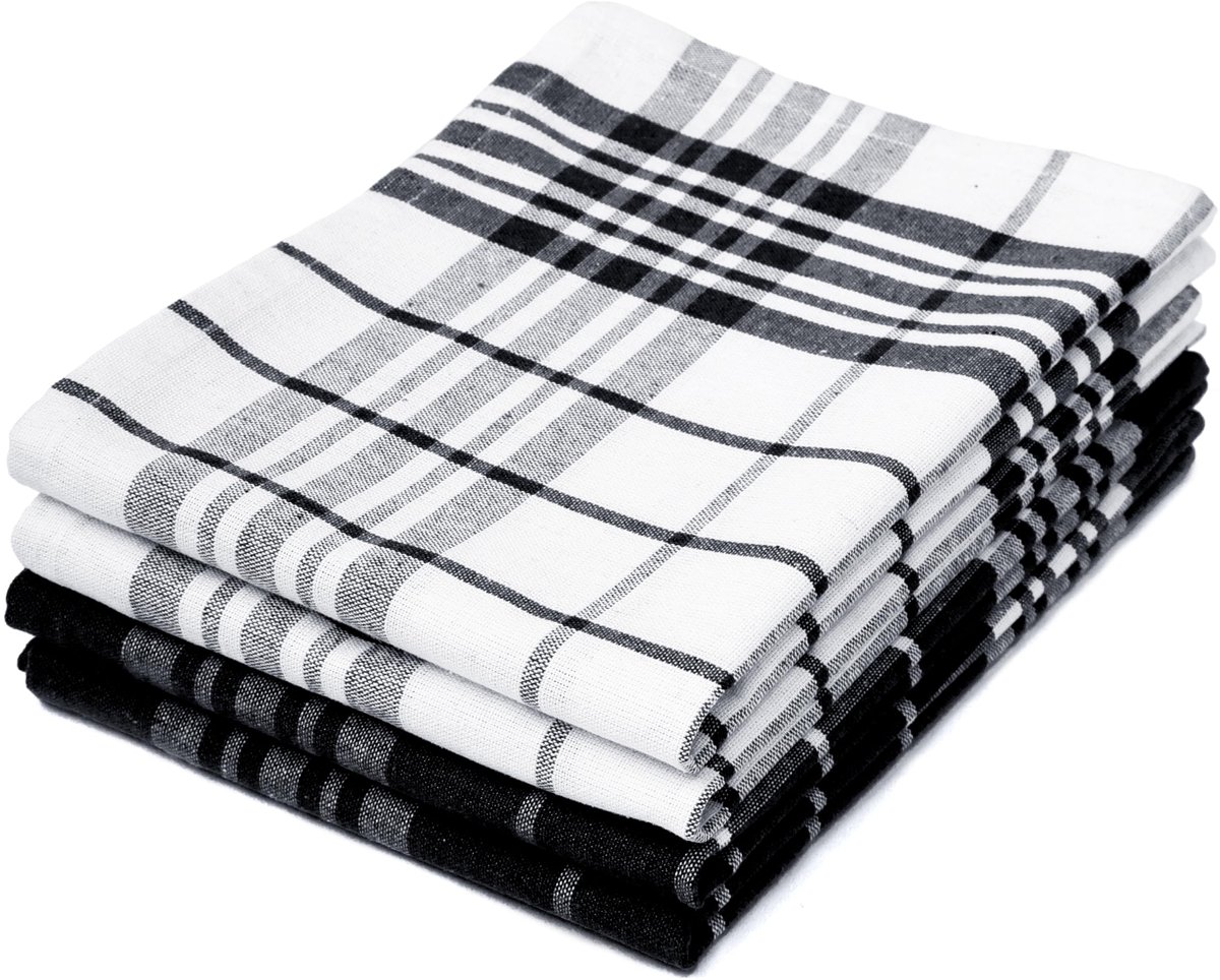Unyqoos® Zachte en absorberende keukendoeken set van 4 voor dagelijks gebruik