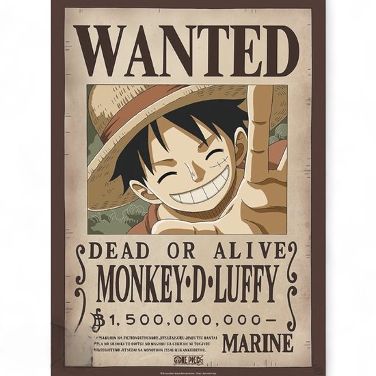 One Piece Wanted Unisex Poster - meerkleurig - Standard | bol