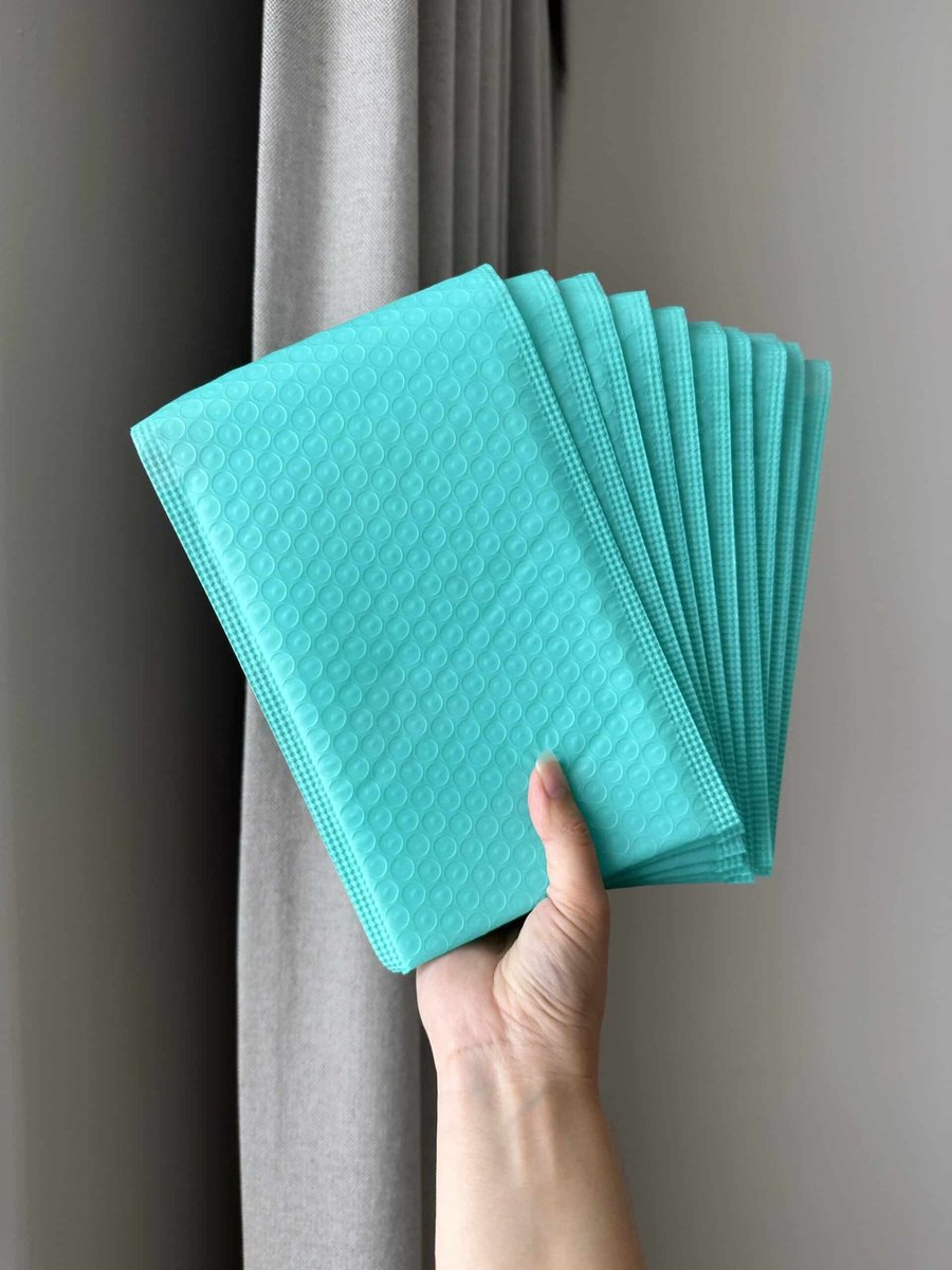 Planet Pink - Verzendzakjes blauw / aqua 15 x 20 cm per 10 stuks