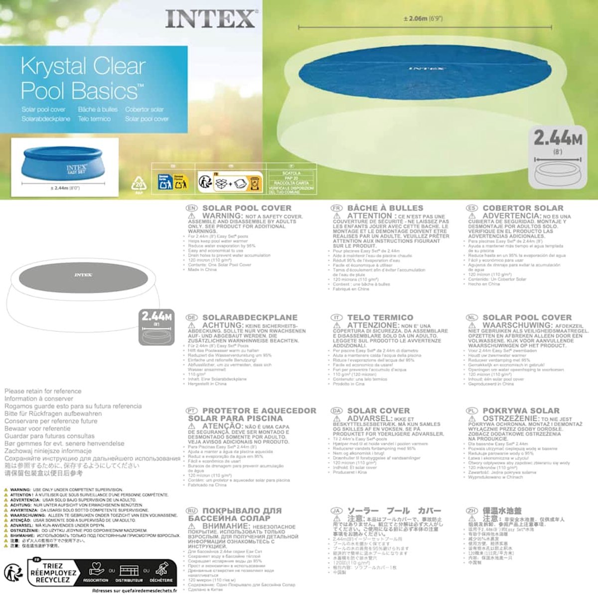 Intex Solar Zwembad Afdekzeil - Ø 244 cm Easy Set — afbeelding 8