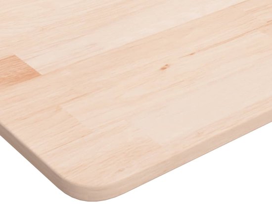 Plateau de table carré vidaXL 80 x 80 x 1,5 cm en eikenhout non traité - Plateau de table - Table - Plateau de table en bois - Tables