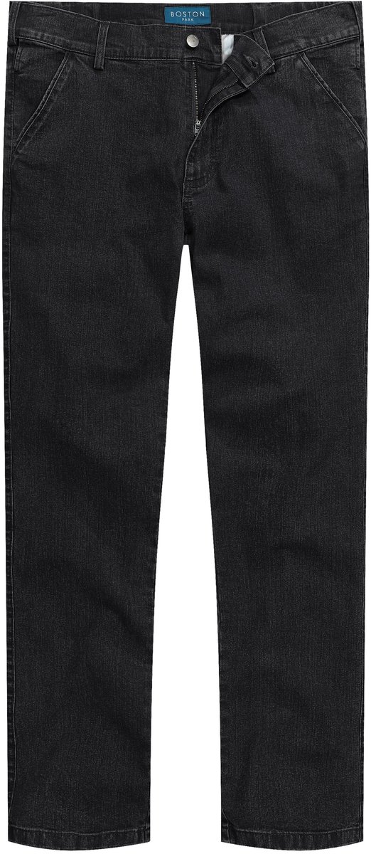 Boston Park - Heren - Jeans traveller-band platte voorkant regular fit - Zwart - Maat 62