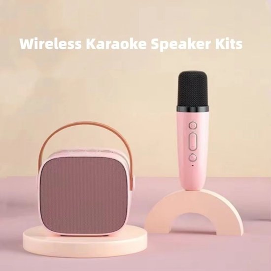 GJCrafts Portable Karaoke System, All-In-One Karaoke Complete, 30W, Bluetooth Speaker, 2 Wireless Karaoke Microphones and Rechargeable Microphone Slot (Black