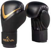 Reeva Bokshandschoenen 12 oz - (Microfiber) Leer - Goud - Unisex - Dames & Heren - Geschikt voor Kickboksen, Boksen & Bokszaktraining - Stevige Pasvorm - Boxing Gloves