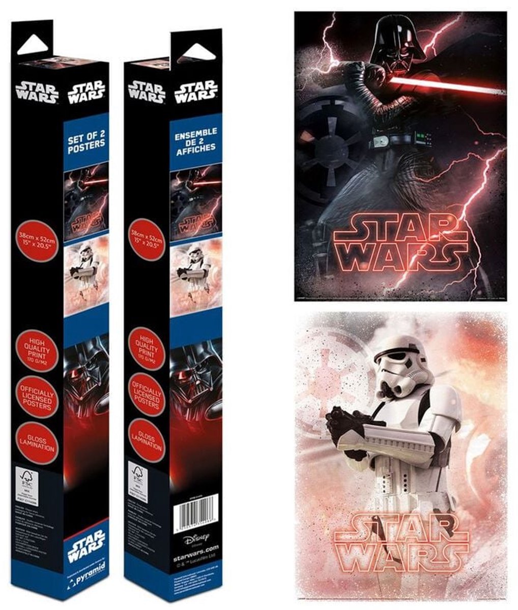 Star Wars Darth Vader - Stormtrooper - 2er Set Unisex Poster - meerkleurig - Standard multicolor