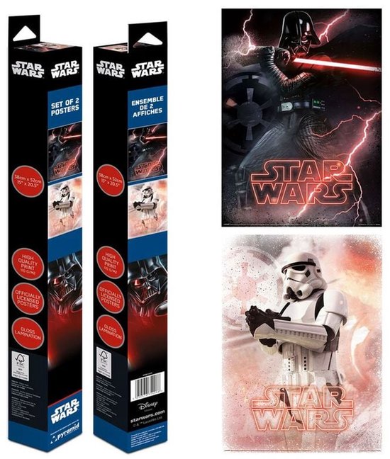 Star Wars Darth Vader - Stormtrooper - 2er Set Unisex Poster - meerkleurig - Standard