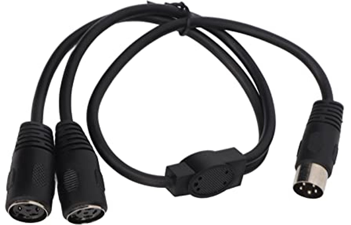 4 Pin DIN Y Splitter Cable, DIN 4 Pin Male To 2 DIN 4 Pin Female Audio Y Splitter Adapter Cable, DIN 4 Pin Splitter-Y Adapter Audio Cable, 0.5M